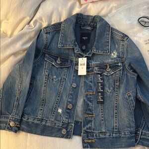 Gap Kids Denim Jacket with Distressed Details